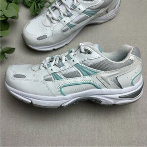 Vionic Walker Classic Sneaker White Blue Orthotic Arch Support Women’s Size 7.5